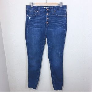 Madewell 10” High Rise Skinny Jean Hanna Wash 32